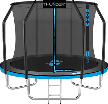 Батут THUNDER INSIDE ELITE з внутрішньою сіткою 6 футів 183 см чорно-блакитний INSIDE-ELITE-6FT-BLUE фото
