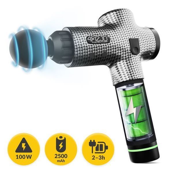 Ручний перкусійний масажер 4FIZJO Massage Gun Ultra Cool Edition 100 Вт масажний пістолет (P-5905973401470) P-5905973401470 фото