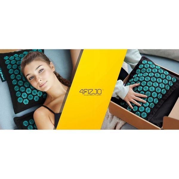Килимок акупунктурний з подушкою 4FIZJO Eco Mat XL Аплікатор Кузнєцова Black/Blue (P-5907739317452) 154682-2692 фото