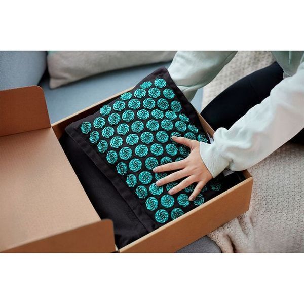Килимок акупунктурний з подушкою 4FIZJO Eco Mat XL Аплікатор Кузнєцова Black/Blue (P-5907739317452) 154682-2692 фото