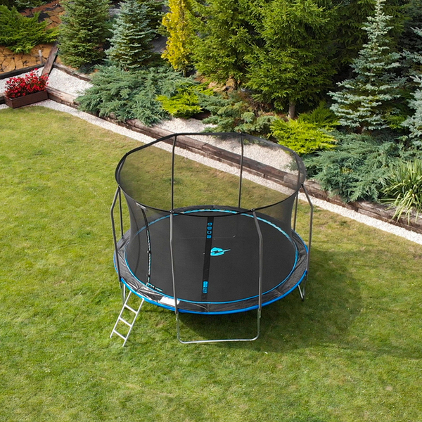 Батут THUNDER INSIDE ELITE з внутрішньою сіткою 6 футів 183 см чорно-блакитний INSIDE-ELITE-6FT-BLUE фото