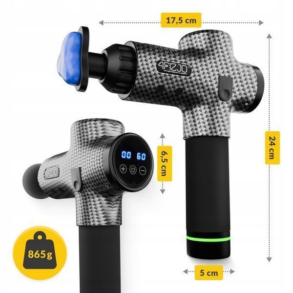 Ручний перкусійний масажер 4FIZJO Massage Gun Ultra Cool Edition 100 Вт масажний пістолет (P-5905973401470) P-5905973401470 фото