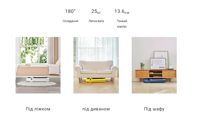 Бігова доріжка електрична складана KingSmith WalkingPad C2 White &mdash; компактна, LED-дисплей, потужність 1 к.с. С2 white фото