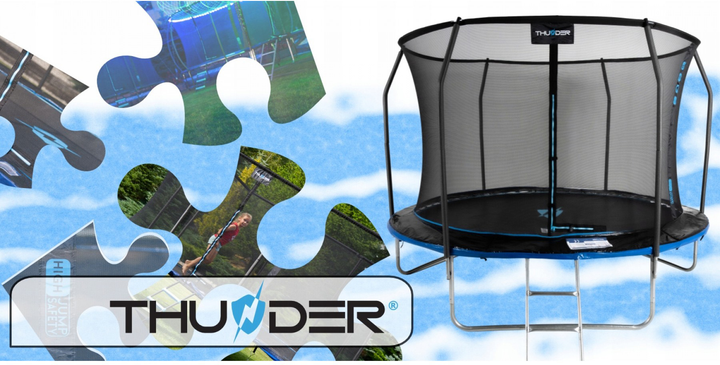 Батут THUNDER INSIDE ELITE з внутрішньою сіткою 6 футів 183 см чорно-блакитний INSIDE-ELITE-6FT-BLUE фото