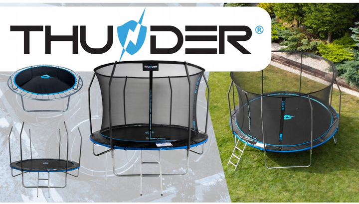Батут THUNDER INSIDE ELITE з внутрішньою сіткою 6 футів 183 см чорно-блакитний INSIDE-ELITE-6FT-BLUE фото