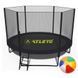 Батут з сіткою та драбинкою 252 см Atleto Black + подарунок м'ячик 142881-111055 фото 1