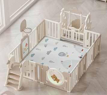 Дитячий манеж з килимком 4в1 Terrio &ldquo;Sleepy L&rdquo; 180х200 см TQ-206L фото