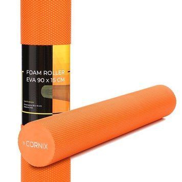 Масажний ролик Cornix EVA+ 90 x 15 см (валик, роллер) XR-0312 Orange 143255-2692 фото