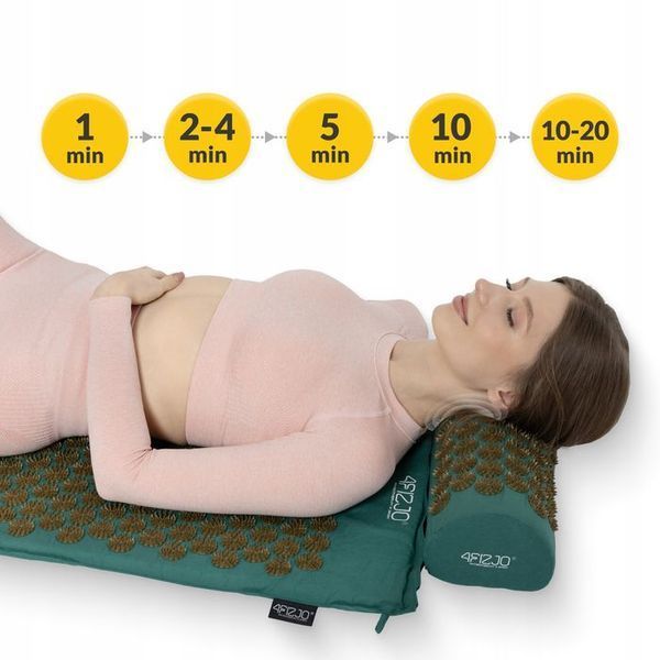Килимок акупунктурний з валиком 4FIZJO Classic Mat XL Аплікатор Кузнєцова Navy Green/Gold (P-5907739313317) 147970-2692 фото