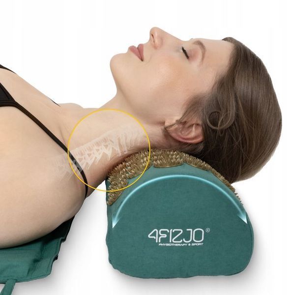 Килимок акупунктурний з валиком 4FIZJO Classic Mat XL Аплікатор Кузнєцова Navy Green/Gold (P-5907739313317) 147970-2692 фото