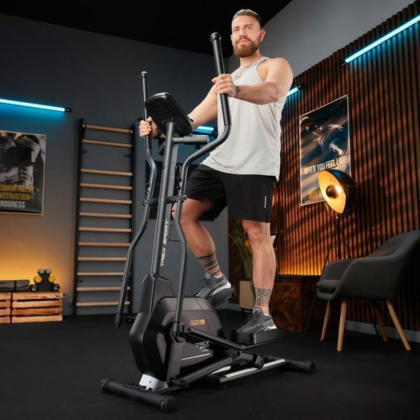 Орбітрек Trex Sport TX-700CT Steel магнітний для дому, 14 кг маховик, 14 рівнів опору, чорний 5902308237735 фото