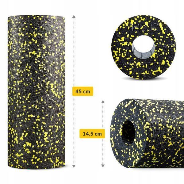 Масажний ролик 4FIZJO EPP PRO+ 45 x 14.5 см (валик, роллер) гладкий Black/Yellow (P-5907739310583) 144696-2692 фото