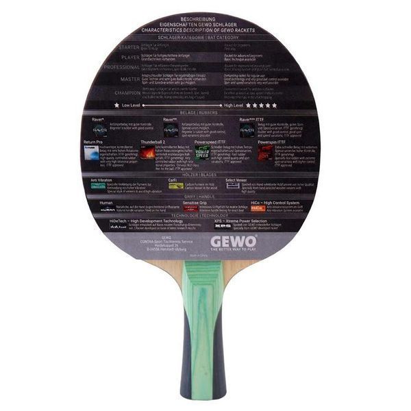 Ракетка для настільного тенісу Gewo CS Energy Carbon Pro FL (1057500001) 144619-1285036 фото