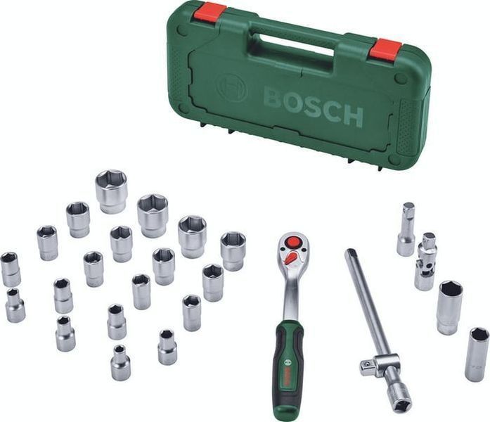 Bosch Набір торцевих головок, 1/2", 25 предметів, з тріскачкою 151246-129937 фото