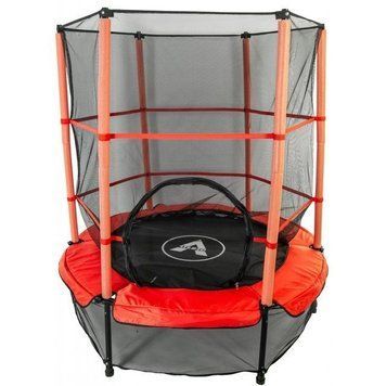 Батут Atleto 140 см з захисною сіткою червоний (21000401) 408-111055 фото