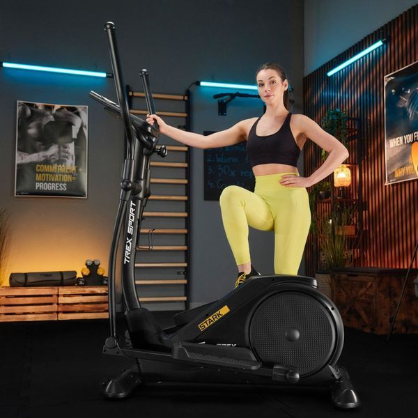 Орбітрек Trex Sport TX-700ECT Stark електромагнітний для дому, 32 рівні навантаження, маховик 14кг, чорний 5902308237575 фото