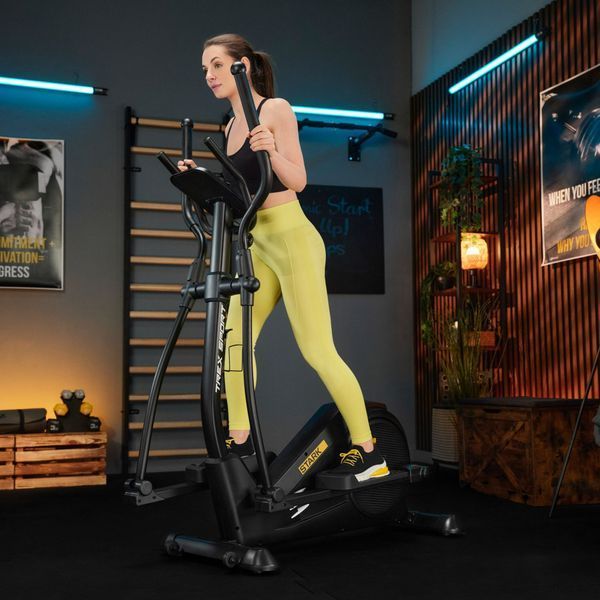 Орбітрек Trex Sport TX-700ECT Stark електромагнітний для дому, 32 рівні навантаження, маховик 14кг, чорний 5902308237575 фото