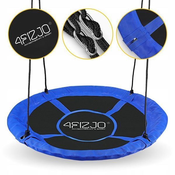 Гойдалка-гніздо кругла 4FIZJO XL 110 см Black/Blue (P-5907739316677) P-5907739316677 фото