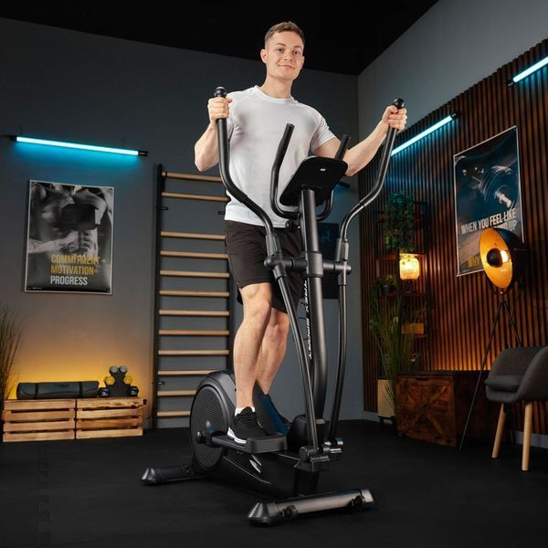Орбітрек Trex Sport TX-700ECT Stark електромагнітний для дому, 32 рівні навантаження, маховик 14кг, чорний 5902308237575 фото