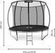 Батут OUTTEC 12FT Pumpkin чорно-сірий 374 см V312175 фото 2