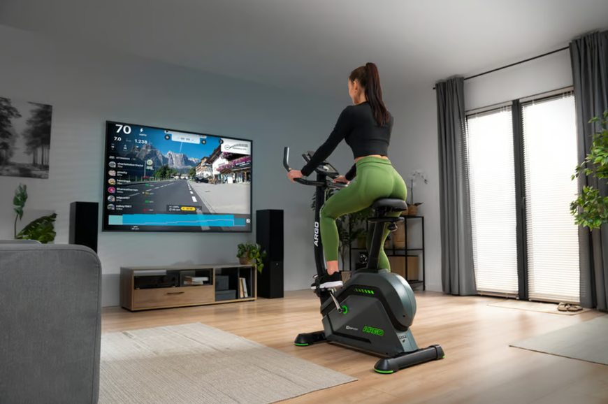 Велотренажер Hop-Sport HS-120H Argo чорно-зелений 5902308229365 фото