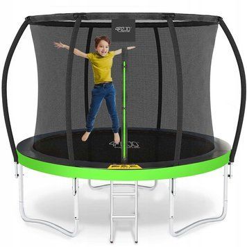 Батут із внутрішньою сіткою 4FIZJO PRO 8FT 252 см Black/Green (P-5907739314161) 149530-2692 фото