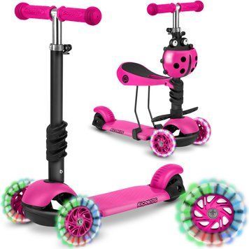 Самокат дитячий триколісний Ricokids Buggy рожевий 765300 фото