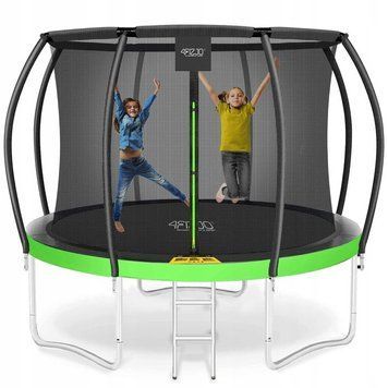 Батут із внутрішньою сіткою 4FIZJO PRO 10FT 312 см Black/Green (P-5907739314178) 154196-2692 фото
