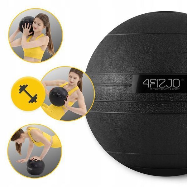 Слембол (медичний м'яч) для кросфіту 4FIZJO Slam Ball 7 кг Black (P-5907739315434) 143750-2692 фото