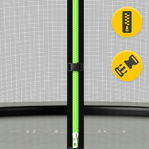 Батут із внутрішньою сіткою 4FIZJO PRO 8FT 252 см Black/Green (P-5907739314161) 149530-2692 фото