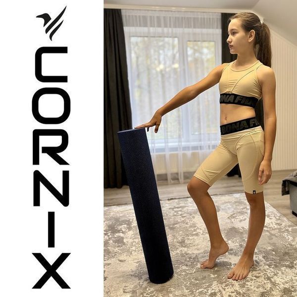 Масажний ролик Cornix EVA+ 90 x 15 см (валик, роллер) XR-0314 Navy Blue 143257-2692 фото