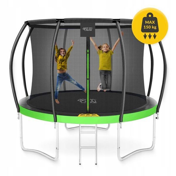 Батут із внутрішньою сіткою 4FIZJO PRO 10FT 312 см Black/Green (P-5907739314178) 154196-2692 фото