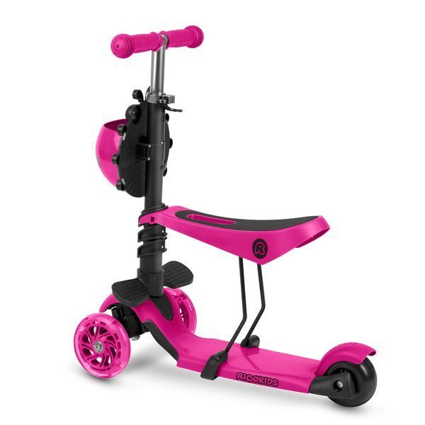 Самокат дитячий триколісний Ricokids Buggy рожевий 765300 фото