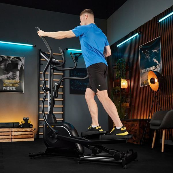 Орбітрек електромагнітний Trex Sport TX-900ECT Argon для дому, 32 рівні навантаження, маховик 18 кг, Bluetooth, чорний 5902308237421 фото