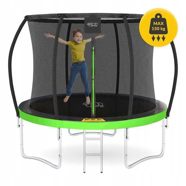 Батут із внутрішньою сіткою 4FIZJO PRO 8FT 252 см Black/Green (P-5907739314161) 149530-2692 фото