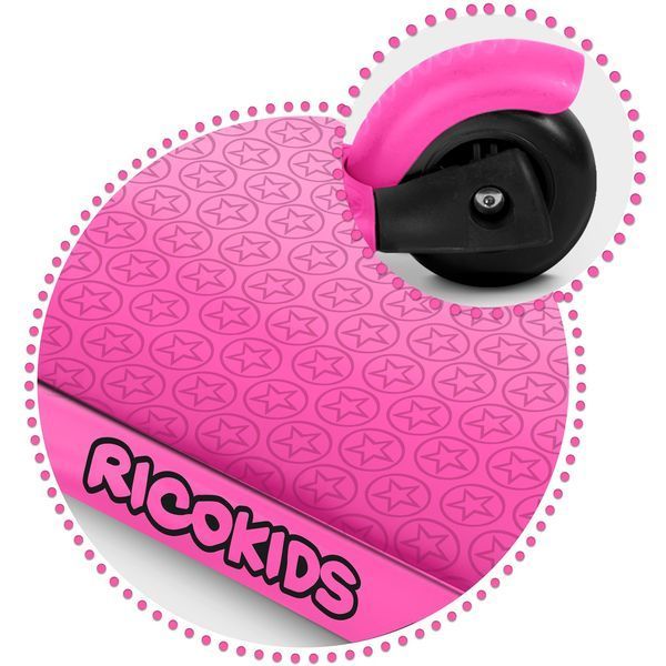 Самокат дитячий триколісний Ricokids Buggy рожевий 765300 фото