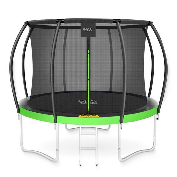 Батут із внутрішньою сіткою 4FIZJO PRO 10FT 312 см Black/Green (P-5907739314178) 154196-2692 фото