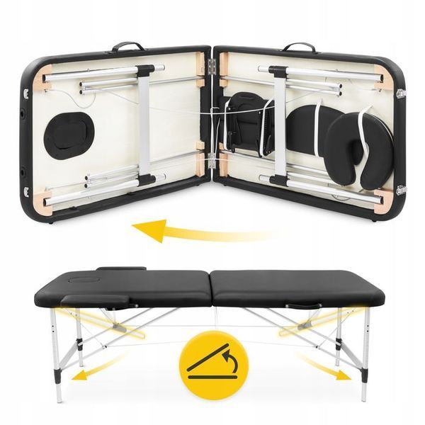 Масажний стіл складний 4FIZJO Massage Table Alu W70 Black (P-5907739318398) P-5907739318398 фото