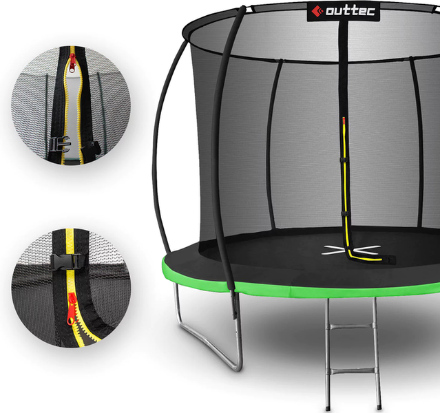 Батут OUTTEC 12FT чорно-зелений 374 см V376583 фото