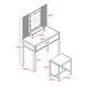 Туалетний столик + табурет з підсвіткою AVKO ADT21 Grey Walnut 20776-3101 фото 3