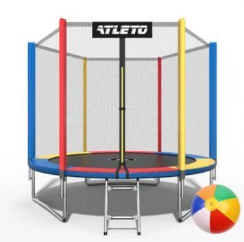 Дитячий батут Atleto 252 см з сіткою multikolor (21000131) 3089-111055 фото