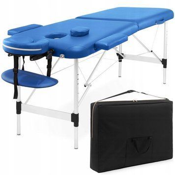 Масажний стіл складний 4FIZJO Massage Table Alu W60 Blue (P-5907739318404) 154644-2692 фото