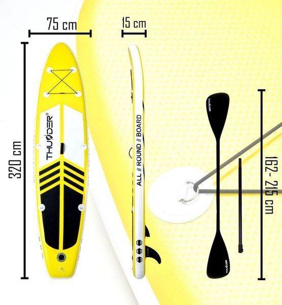 Надувна SUP дошка THUNDER COAST YELLOW 320 COAST-YELLOW-320 фото