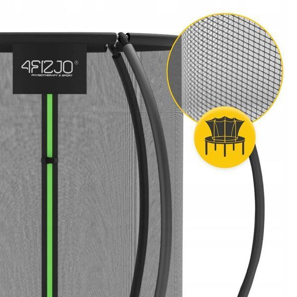 Батут із внутрішньою сіткою 4FIZJO PRO 6FT 183 см Black/Green (P-5907739319234) 154197-2692 фото