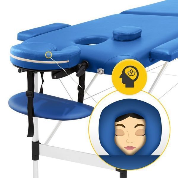 Масажний стіл складний 4FIZJO Massage Table Alu W60 Blue (P-5907739318404) 154644-2692 фото