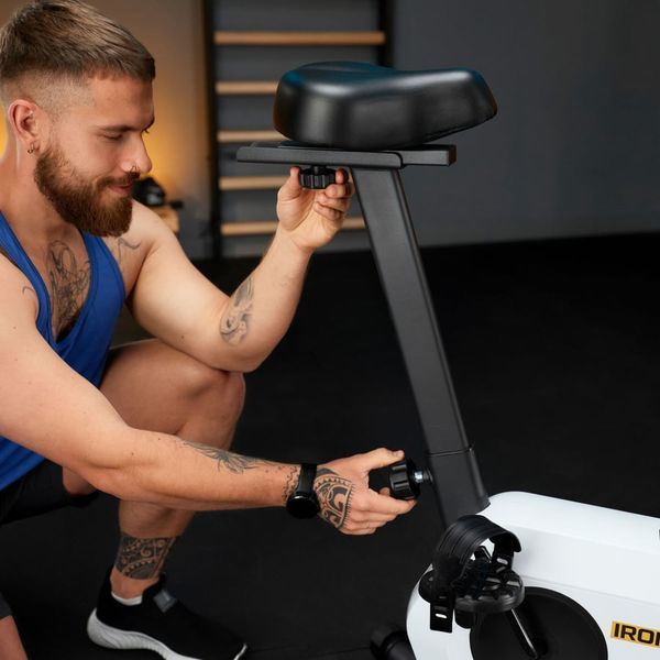 Велотренажер магнітний Trex Sport TX-500MB IRON з Bluetooth і FitShow, 14 рівнів навантаження, білий 5902308237728 фото