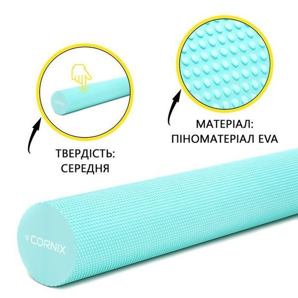 Масажний ролик Cornix EVA+ 90 x 15 см (валик, роллер) XR-0315 Mint 143258-2692 фото