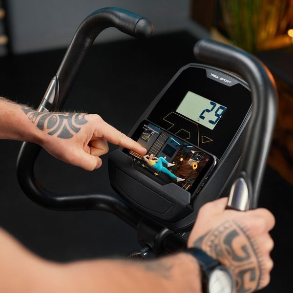 Велотренажер магнітний Trex Sport TX-500MB IRON з Bluetooth і FitShow, 14 рівнів навантаження, білий 5902308237728 фото