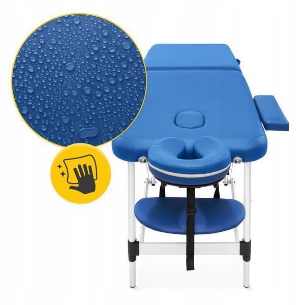 Масажний стіл складний 4FIZJO Massage Table Alu W60 Blue (P-5907739318404) 154644-2692 фото