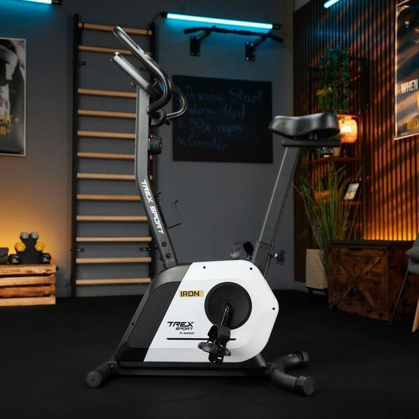 Велотренажер магнітний Trex Sport TX-500MB IRON з Bluetooth і FitShow, 14 рівнів навантаження, білий 5902308237728 фото